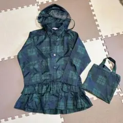 レインコート　チェック柄