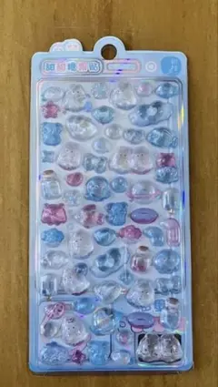 ボンボンドロップシール 海の生き物 青