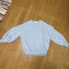 グレー バルーンスリーブ スウェット