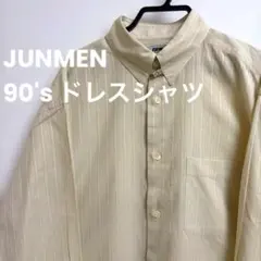 JUNMEN 80〜90's ドレスシャツ　ストライプ　イエローのサムネイル