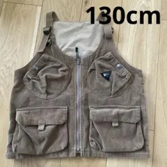 ブラウン コーデュロイ ベスト 130cm