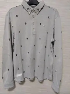 Kappa グレー 長袖ポロシャツ LL