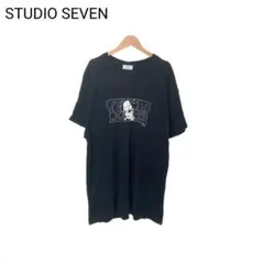 スタジオセブン　絵画Tシャツ　浮世絵　日本　プリント　伝統　ブラック　半袖　Mのサムネイル