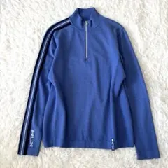 RLX ラルフローレン ハーフジップ ニット メンズ S サイズ ブルー