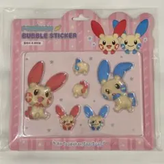ポケモン 韓国限定 30周年記念 バブルステッカー プラスル マイナン