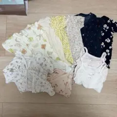 女の子 ベビー服 ロンパース 半袖 短肌着 ボディスーツ
