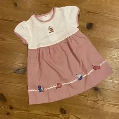 新品タグ付き　ファミリア　ワンピース　90