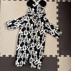 もこもこ♡ミッキーマウス　2WAYオール　フリース　コンビドレス　ミッキー　防寒
