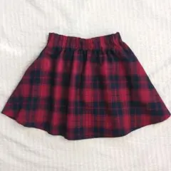 グローバルワーク　チェックスカート　赤　100〜110cm