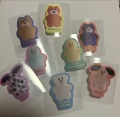 mojojojo マスキングシール　ステッカー　お裾分け　オレンジ　8柄　各1枚