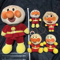 【ビッグサイズ入り！】アンパンマン ぬいぐるみ 5体セット 年代物・希少含む