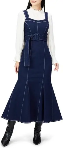 【SNIDEL】コルセットマーメイドジャンスカ インディゴデニム