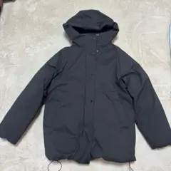 GU ウォームパデッドステッチレスコート M ブラック