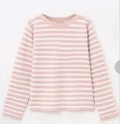 しまむら　yumi ピンクボーダーニット