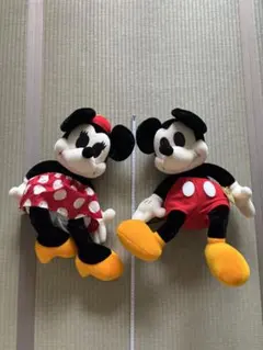 【美品】Disneyミッキーマウスとミニーマウスのぬいぐるみセット
