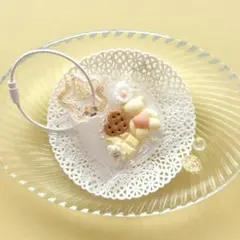 キャンディーバッグ　詰めポーチ　チャーム　チョコレート　ベア　白　ピンク　くま
