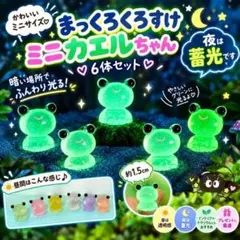 光る カエル ミニフィギュア 6個 蓄光 テラリウム ガーデニング インテリア