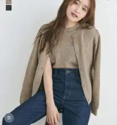 basementonline ウール混アンサンブルニット ベージュ　新品未使用