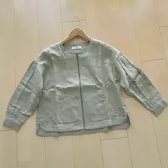 サニーレーベル　ジップアップ　ノーカラー　ジャケット