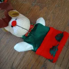 クリスマス トナカイ ハンドパペット ぬいぐるみ　指人形のサムネイル