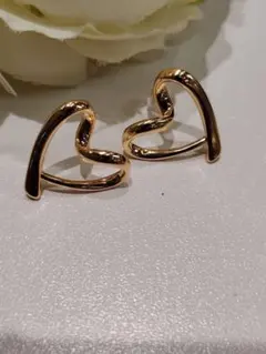 ♡K18YG ハートモチーフ ネックレス＆ピアスセット♡ - メルカリ