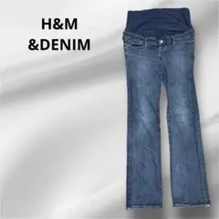 H&M マタニティデニム ストレート EUR40 濃紺 &DENIM