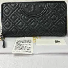新品同様‼️ 現行　トリーバーチ　財布　長財布　キルティング　ラウンドファスナー
