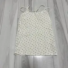 花柄 キャミソール オフホワイト　カップ付き