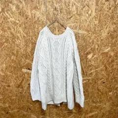 NICE CLAUP 長袖ニット セーター バックリボン アイボリー F