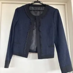 Karl Park Lane ノーカラージャケット ネイビー　sのサムネイル