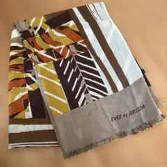 EVEXbyKRIZIA ウール100% ストール　ブラウン系❣️