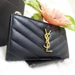 ✨極美品✨サンローラン　フラグメントケース　コインケース　カサンドラ　レザー　黒