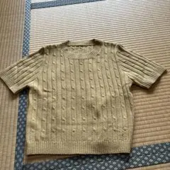 SHEIN DAZYソリッドケーブルニットトップ半袖