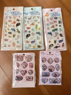 新品未使用　海洋動物キャンディぷくぷくシール　PIYOMIウォーターシール