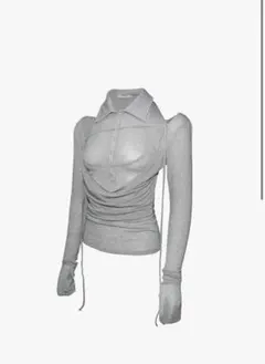 fluid layered tops　theredthread greyのサムネイル