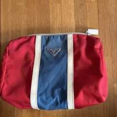 PRADA ストライプナイロンポーチ