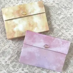 ミニ蛇腹ファイルセット　シンプル　キラキラ　おすそ分け　コラージュ