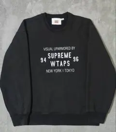 21AW Lサイズ WTAPS Supreme Crewneck Black - メルカリ