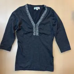 ミッシェルクランMICHEL KLEIN MK七分袖ニット