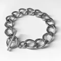 マンテルブレスレット　シンプルチェーン　チェーンブレスレット　シルバー