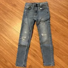 ザラキッズ  ダメージデニムパンツ140cm