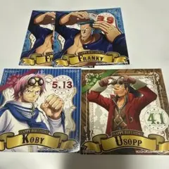 ワンピース 麦わらストア バースデー ステッカー ウソップ フランキー コビー