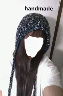ボンネットハット❤ニット帽➡handmade➡B⑭