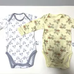 美品⭐︎UNIQLOディズニーロンパース肌着2枚セット