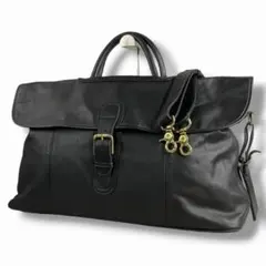 美品 OLD COACH レザー ボストン バッグ 0522 旅行 ビジネス 黒