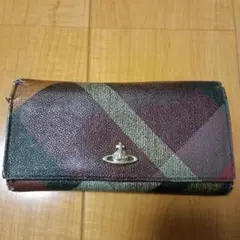 viviennewestwood　長財布　タータンチェック　二つ折り財布
