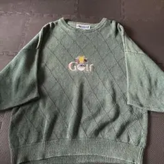 Barbour Classics Golf 半袖ニットアーガイル 刺繍 グリーン
