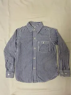 MARKEY'S 青白ストライプ 長袖シャツ130