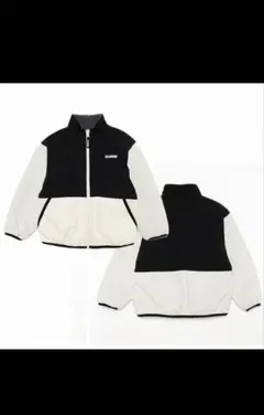 キッズ ジャケット リバーシブル　黒白・グレー
