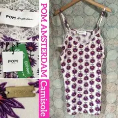POM AMSTERDAM ポムアムステルダム／新品　紫花柄レースキャミソール